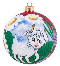 Элита НФШ-1488/3 Ел.украшение Шар «Козлик на лужайке» 100 мм