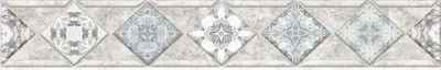 Бордюр ALMA Ceramica BWU58TVS404 Trevis 50x8.2 бежевый матовый под камень / с орнаментом