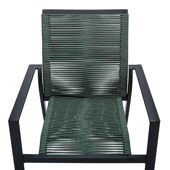 Стул уличный Ronald серо-зеленый из металла и шнура