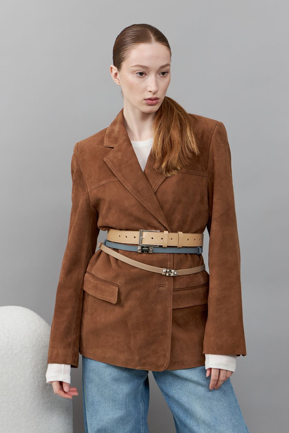 ТОНКИЙ РЕМЕНЬ С ЗАМОЧКОМ BEIGE|NUDE