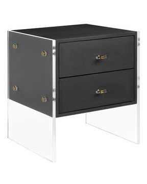 Тёмно-серая прикроватная тумба “Берк”