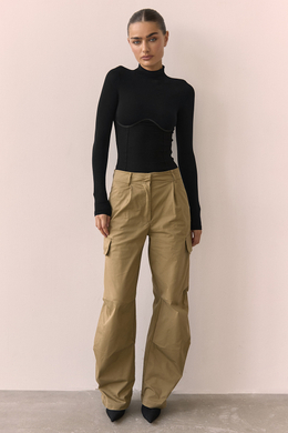 Водолазка c корсетными линиями BASIC Чёрный