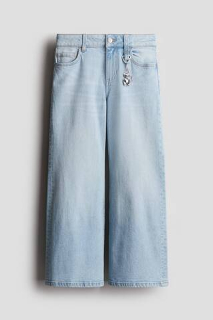 H&M Джинсы Baggy Fit Bootcut, голубой