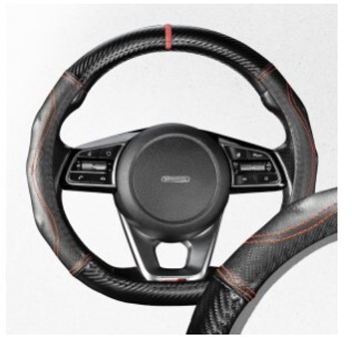 Оплетка руля M Skyway M Drift- 3 экокожа-пвх черно-красная