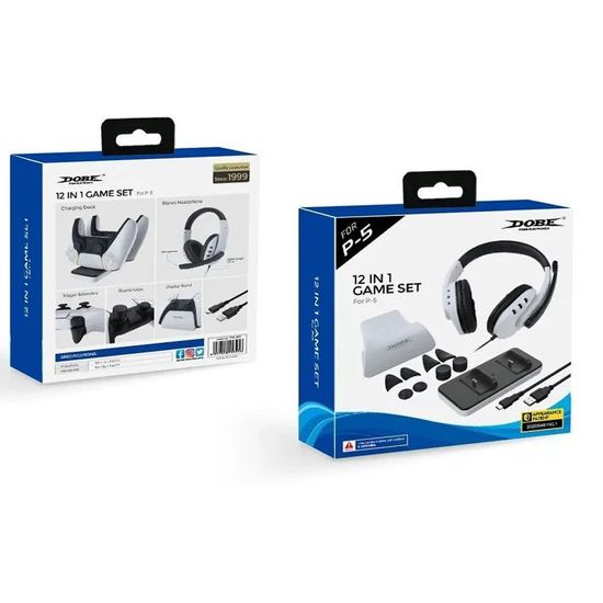 PS5 Набор аксессуаров DOBE Game Set 12 в 1 (TP5-0578)