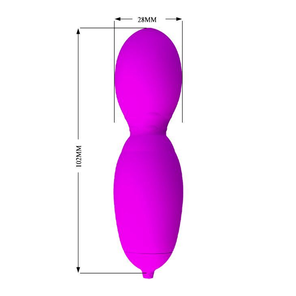 Лиловое виброяйцо с вращающейся головкой Vega