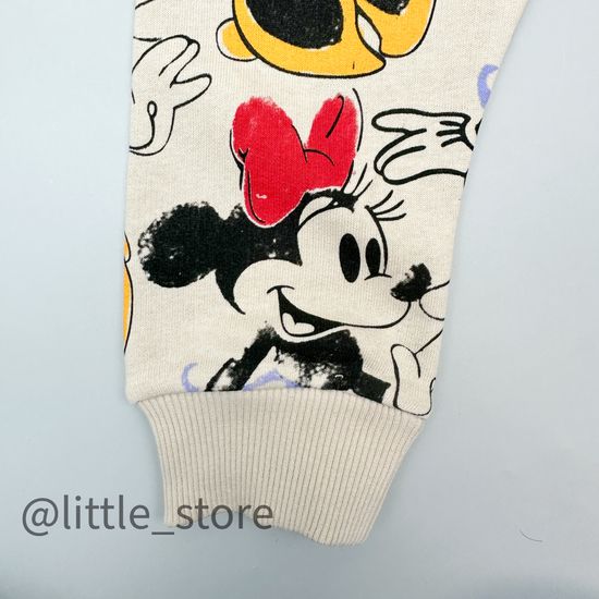 Комплект из футера "Minnie mouse" белый/бежевый