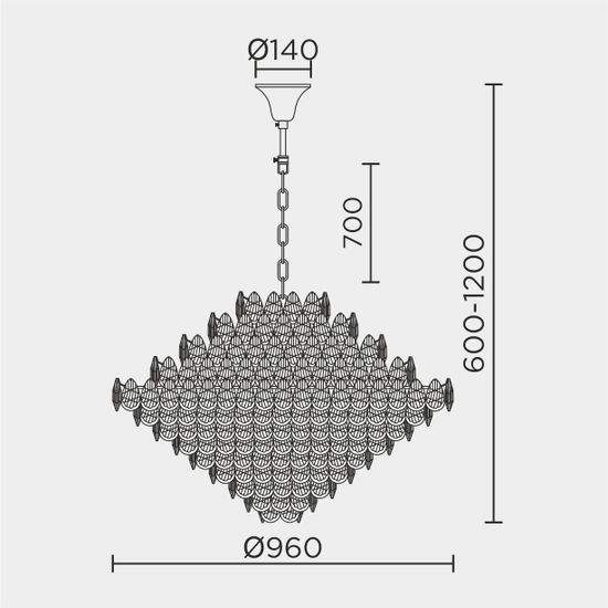 Подвесная люстра MODELUX premium ML.8861.32P GD