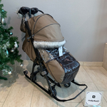 Санки - коляска Galaxy NOVA бронза арт. GGGБ