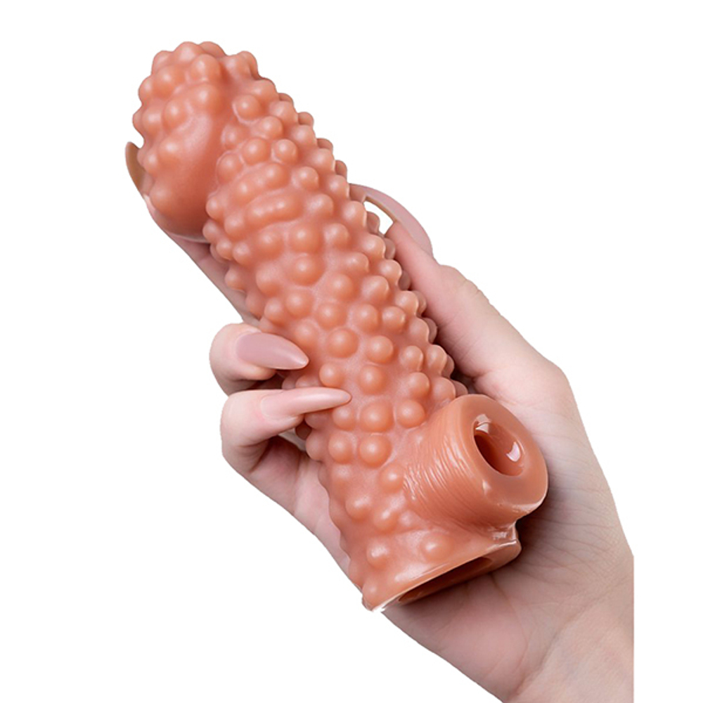 Насадка на фаллос 15,6см с бугорками Kokos Cock Sleeve 004 Size M