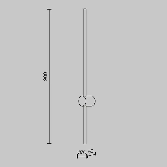 Настенный светильник (бра) Луч света / Light stick 3000К 10Вт Maytoni mod237wl-l11bs3k