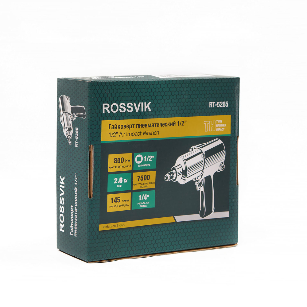 Гайковерт пневматический RT-5265 1/2", 850Нм, 2,6кг