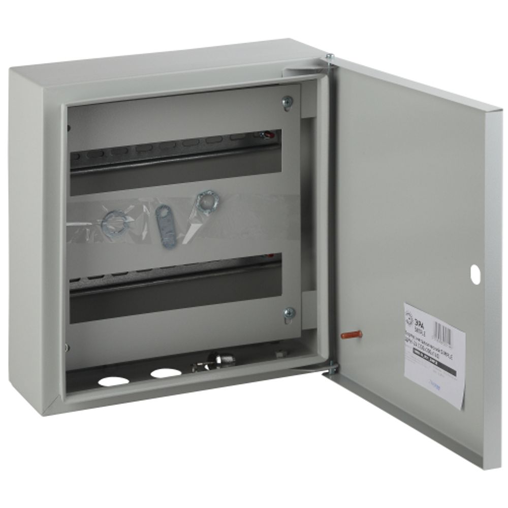 Корпус металлический навесной ЭРА SIMPLE ЩРН-24 (330х300х120) IP31 УХЛ3 серый | Корпуса металлические модульные