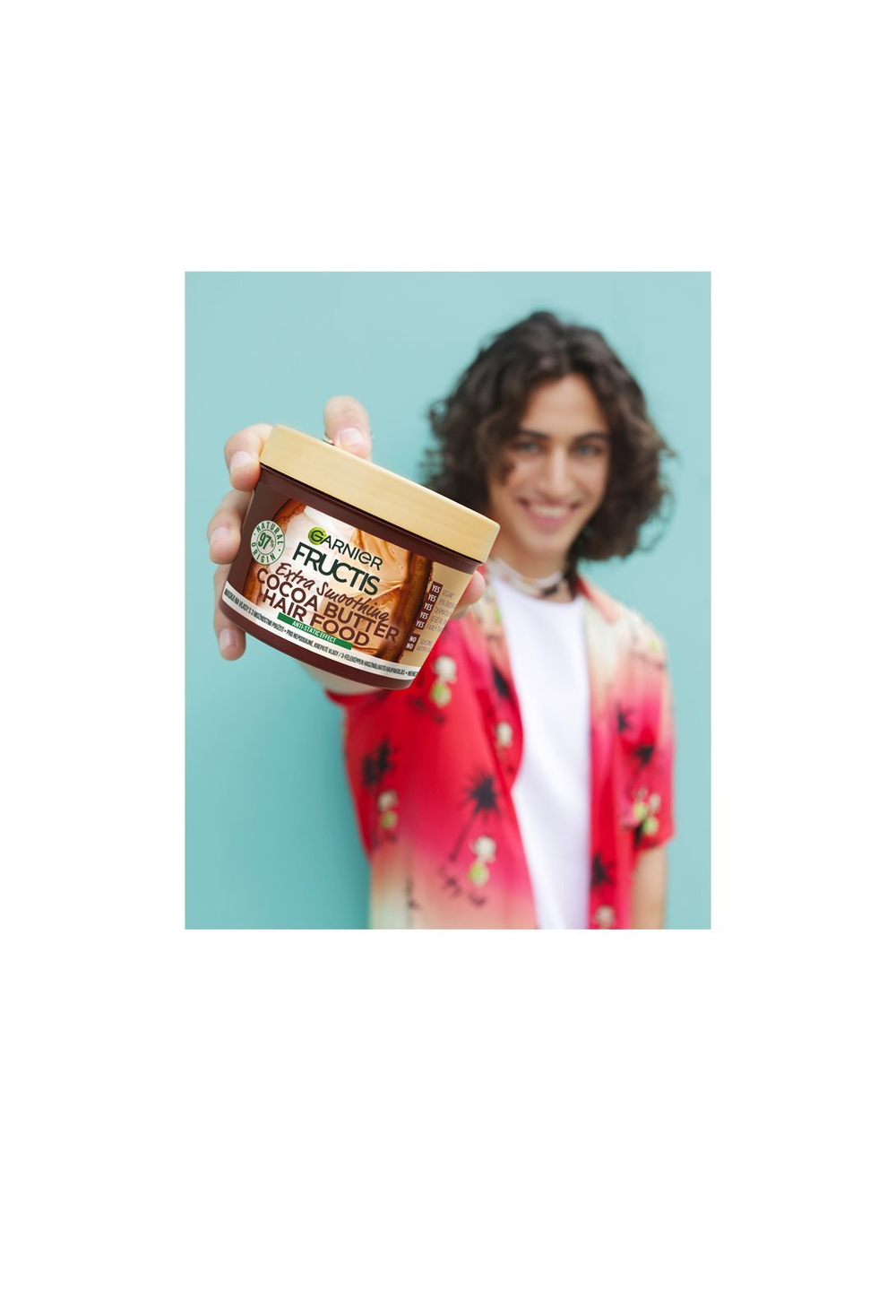 Garnier Fructis Cocoa Butter Hair Food - питательная маска для волос с маслом какао /   390  ml  / GTIN 3600542450041