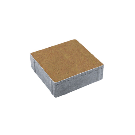 Тротуарная плитка КВАДРАТ 200х200 мм - Листопад гладкий Сахара