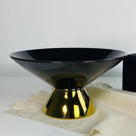 Lenardi 163-018 Фруктовница 27х14см на ножке MULTICOLOR в под.уп.(х8)Фарфор