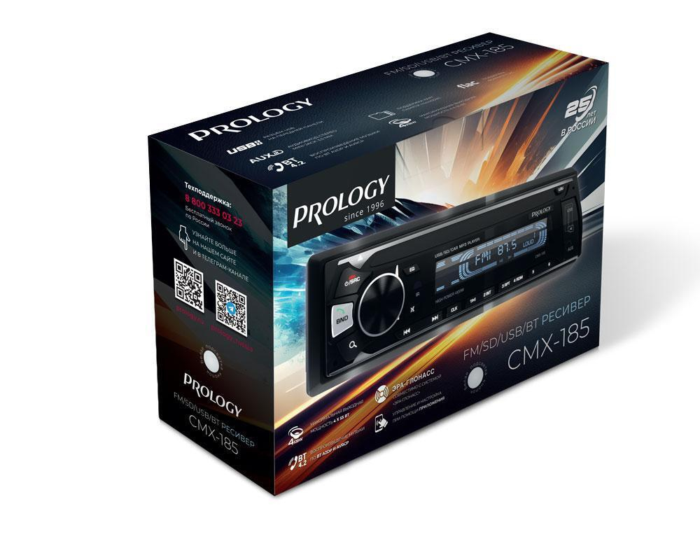 Автомагнитола 1DIN, USB/BT, Prology CMX-185