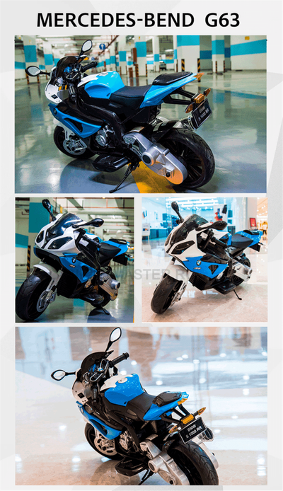 Детский электромобиль "BMW S1000RR", синий