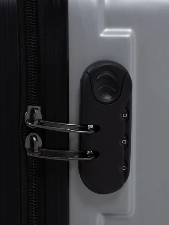 Чемодан маленький 24" кодовый замок, цвет серебряный