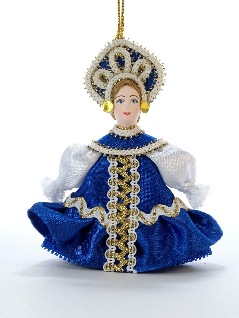 Кукла-подвеска девочка в летнем платье с воланом