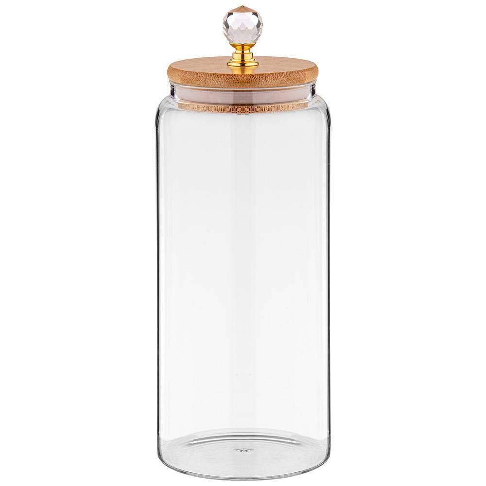 ЕМКОСТЬ ДЛЯ СЫПУЧИХ ПРОДУКТОВ AGNESS "KRISTALL" 1100 МЛ ДИАМЕТР=9 СМ. ВЫСОТА=24 СМ ЦВЕТ:ПРОЗРАЧНЫЙ