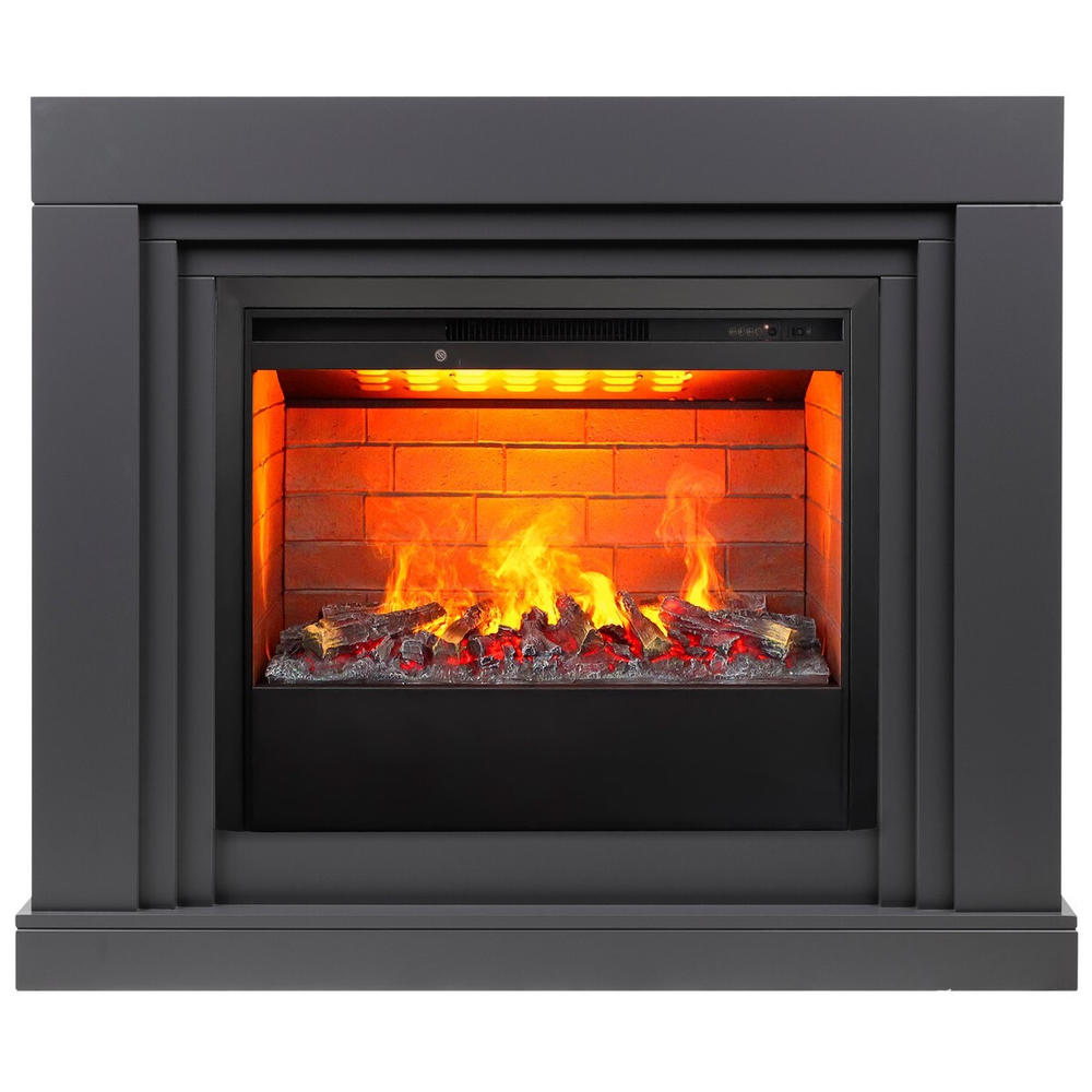 Электрокамин RealFlame Stanley 26 GR серый с очагом 3D Helios 26