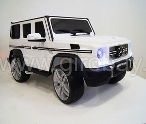 Детский электромобиль River Toys Mercedes-Benz-G65-AMG белый