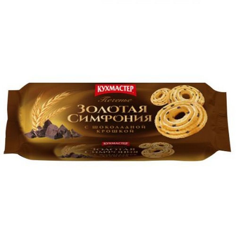 Печенье КМ "Золотая Симфония"с шок.крошкой 230г