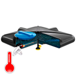 Бак для душа «Роса» 130 л с подогревом, с лейкой Полимер-Групп(1000x1000x270см;9,6кг;черный) - арт.559252