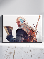 Постер плакат Геральт Держит Заказ The Witcher Ведьмак