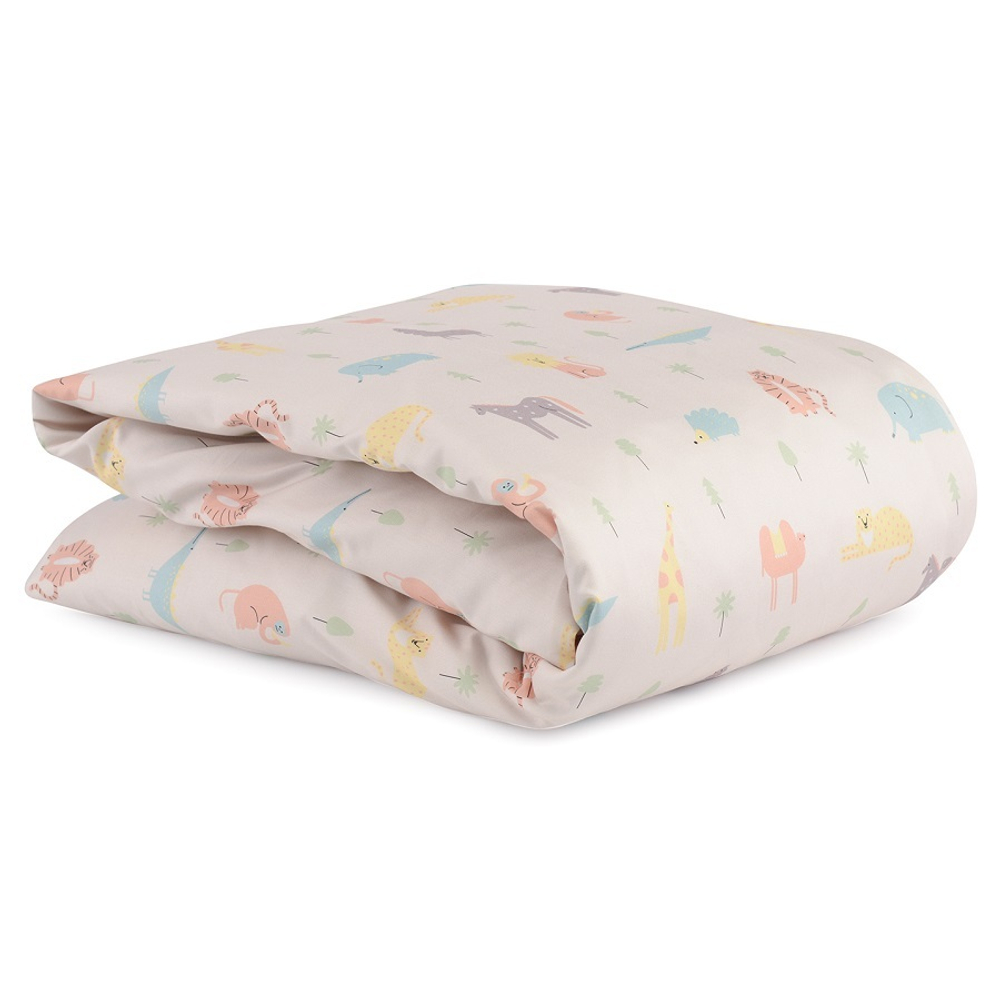 Постельное белье детское Tkano Tiny world Animalia world розовое