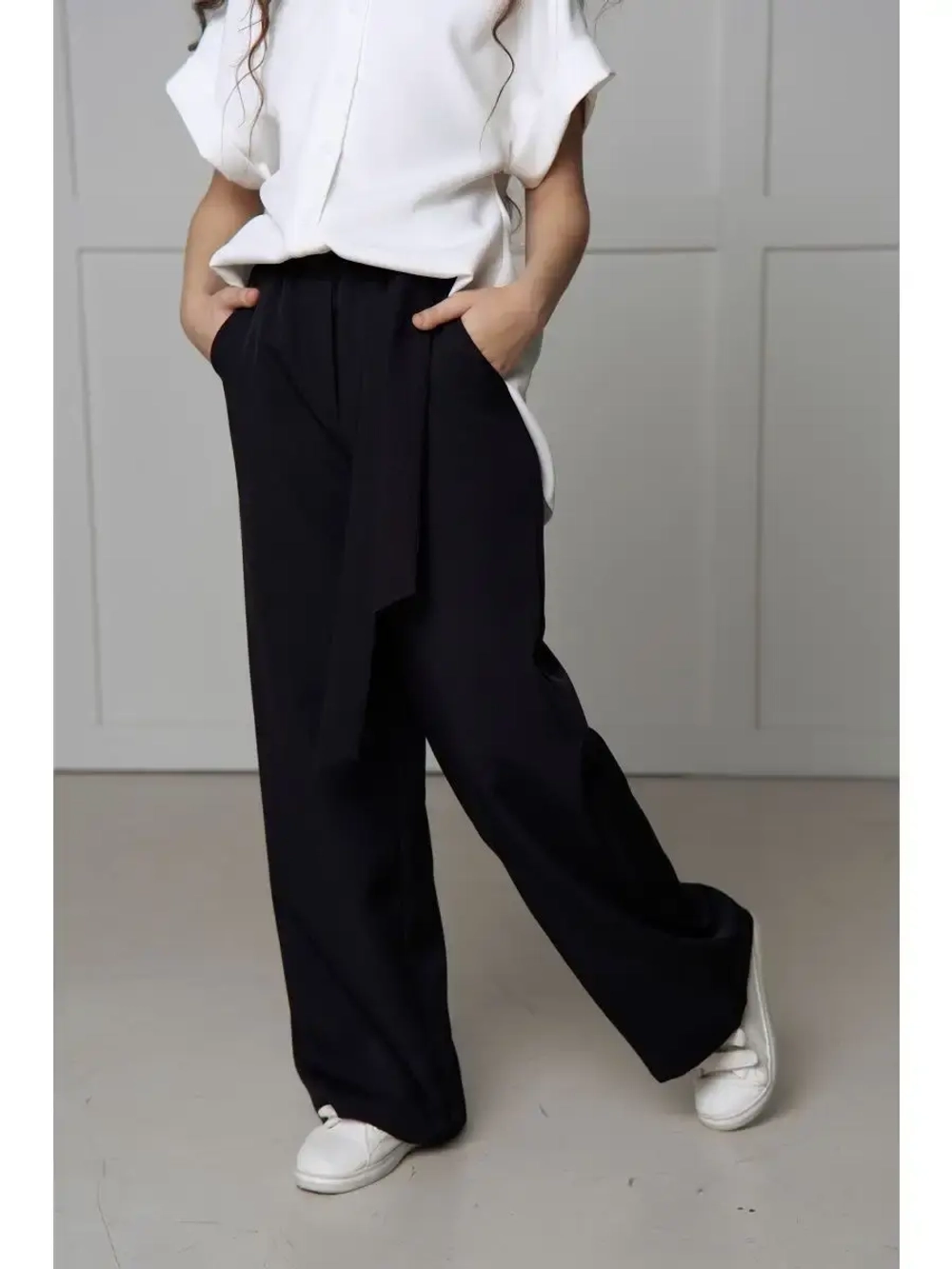 Костюм с брюками палаццо школьный