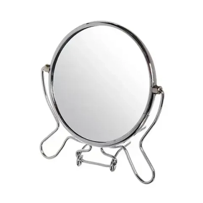 Зеркало настольное в металлической оправе «Модерн» круг, одностороннее d9,5см