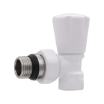 Вентиль для радиатора УГЛ ВЕРХ 1/2  (БЕЛЫЙ)  ViEiR (80/10/1шт)