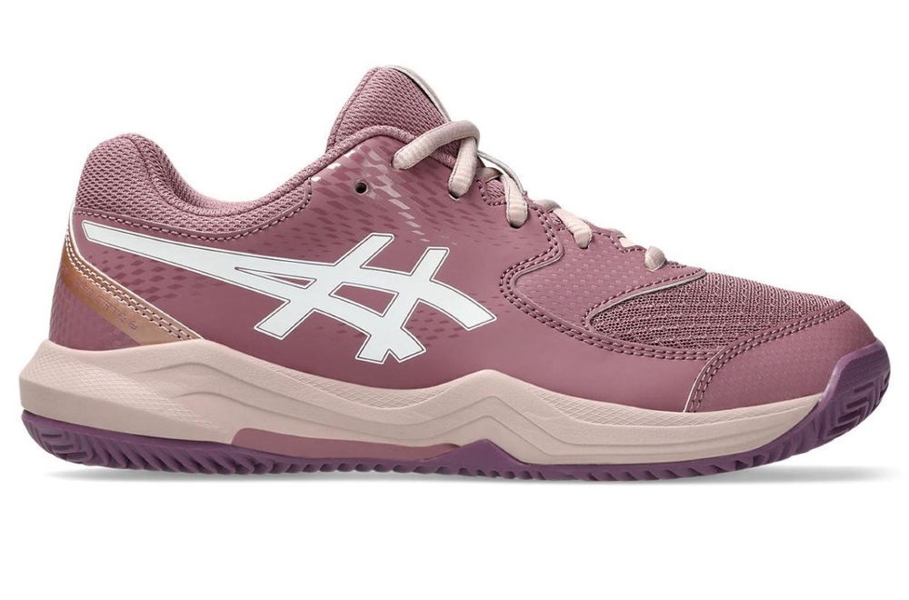 Детские кроссовки для Падел Asics Gel-Dedicate 8 Padel GS - purple oxide/white