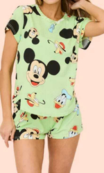 Пижама жен.б/в шорты+футб мульт ПЖМ0002