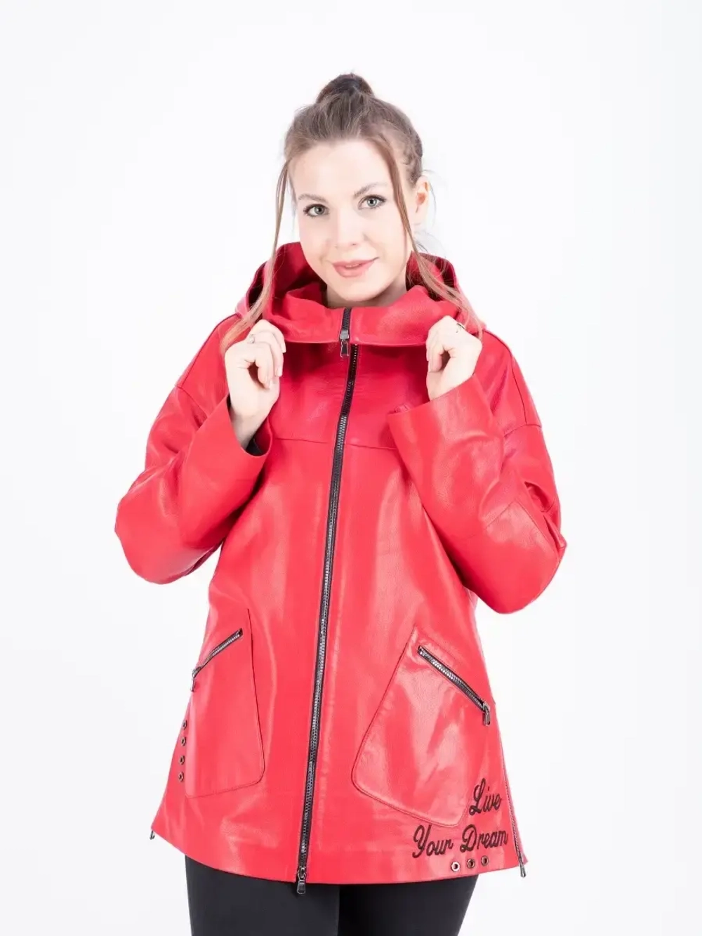 Куртка женская кожаная большие размеры