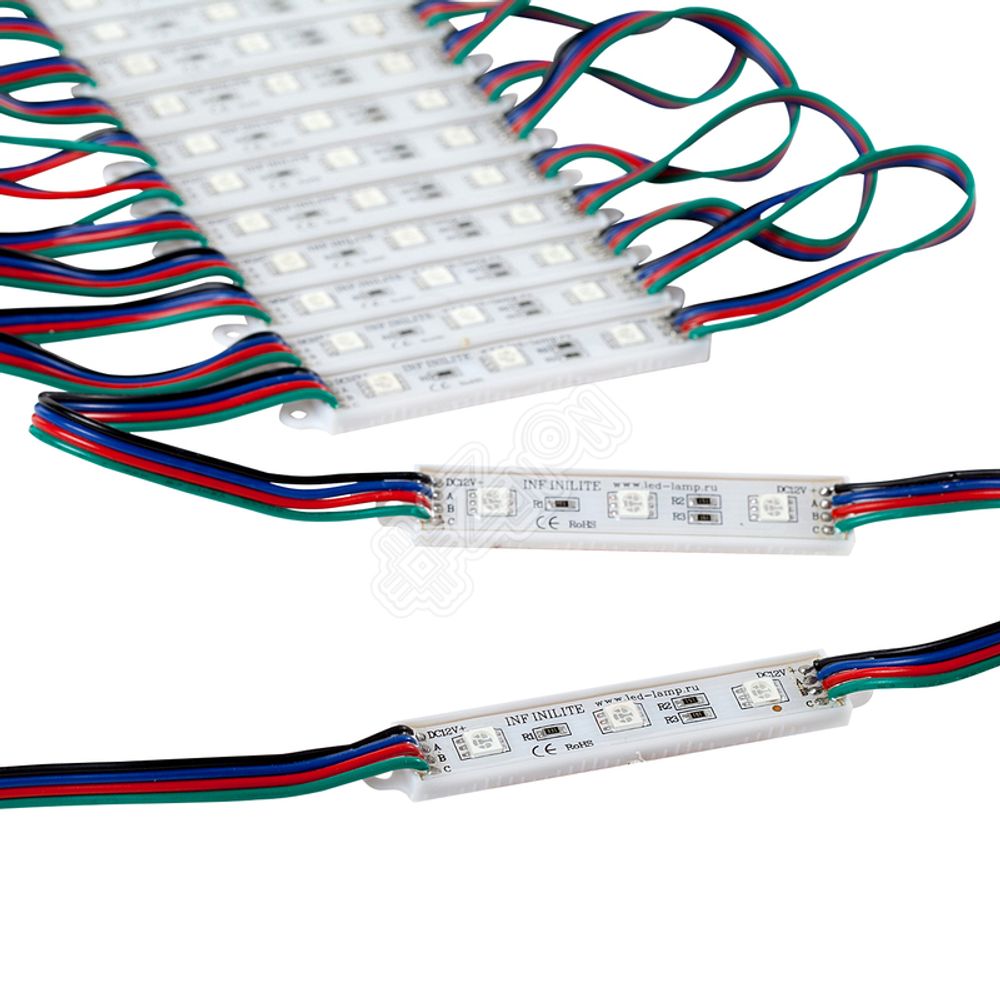 Светодиодный модуль 3SMD 5050 RGB IP 65