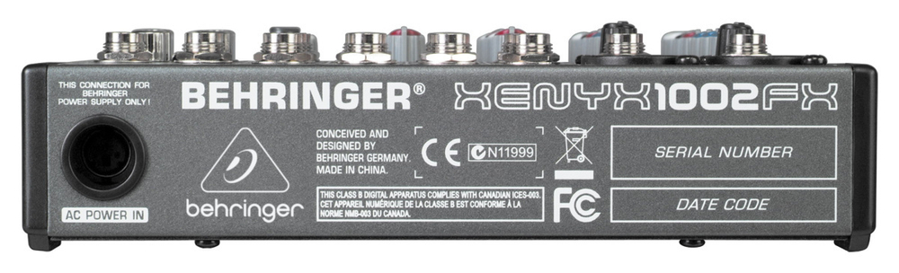 BEHRINGER 1002FX микшер, 2 моновхода, 4 стерео, 1 AUX-шина, процессор эффектов__1
