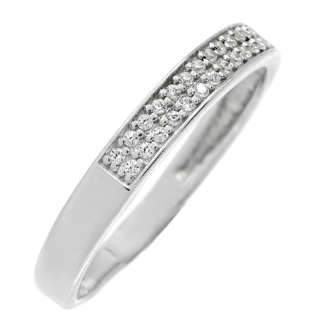 Кольцо из серебра/Родий/С камнями