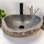 Раковина из речного камня RS-64106 (45*36*15) 0122