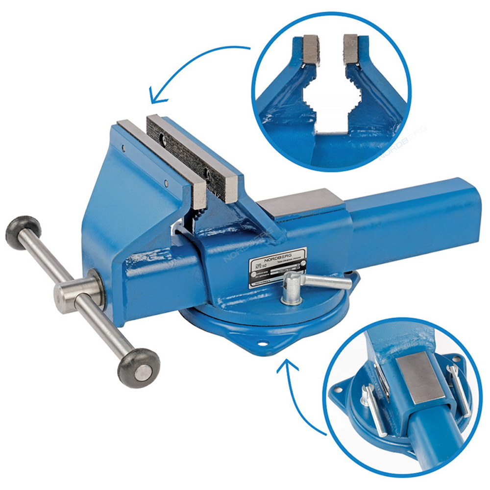 NORDBERG (NTS160) Тиски слесарные стальные 160 мм