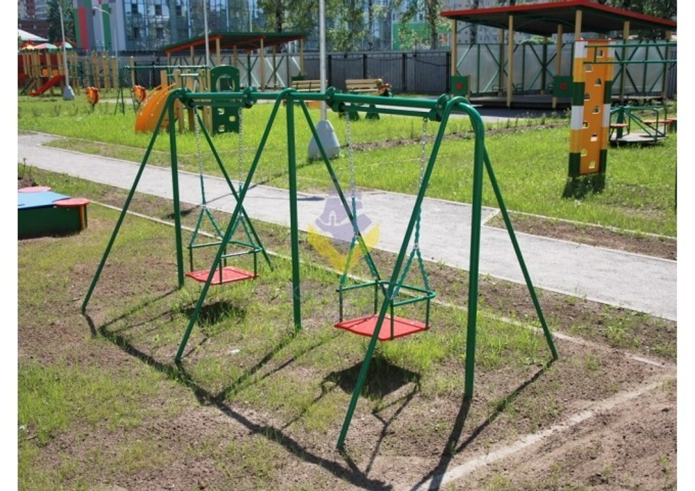 Качели простые двойные рама