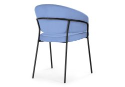 Стул на металлокаркасе Лео голубой / черный