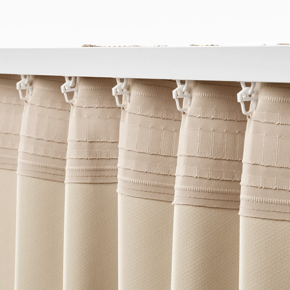 IKEA ANNAKAJSA  (ИКЕА АННАКАЙСА)  -  Шторы, 1 пара, на ленте/бежевые, 145x300 см