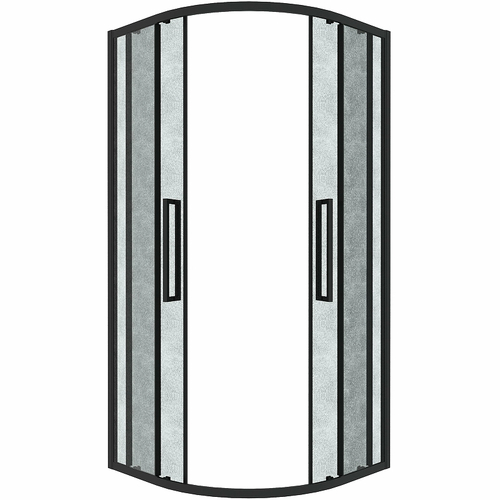 Душевой уголок Grossman Cosmo 90х90 301.K33.02.9090.21.02 профиль Черный матовый стекло шиншилла