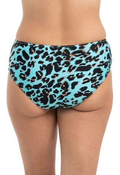 Бирюзовые плавки с леопардовым принтом (Размер: 4X) (Цвет: бирюзовый)