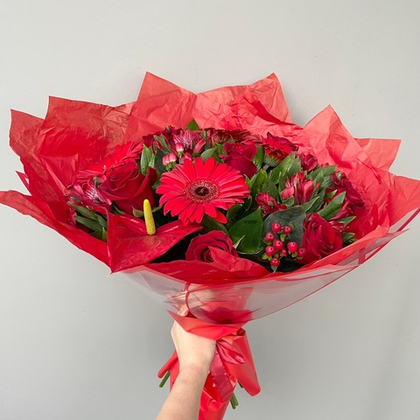 Букет Микс (Роза, Гербера, Альстромерия, Антуриум)