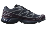 SALOMON Salomon X-6 retro trend non-slip wear-resistant low-top cross-country running shoes for men and women the same ebony color