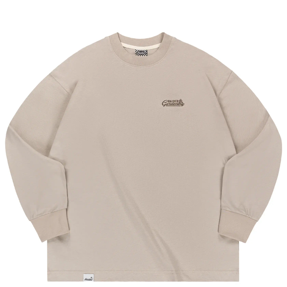 Лонгслив Haided Gardening RLXD FIRM LS TEE, Серо-бежевый